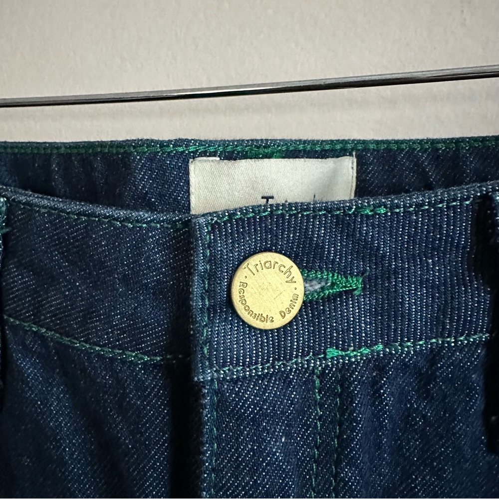 Triarchy • Stirrup Seamed Denim Mini Skirt - Picture 2 of 8